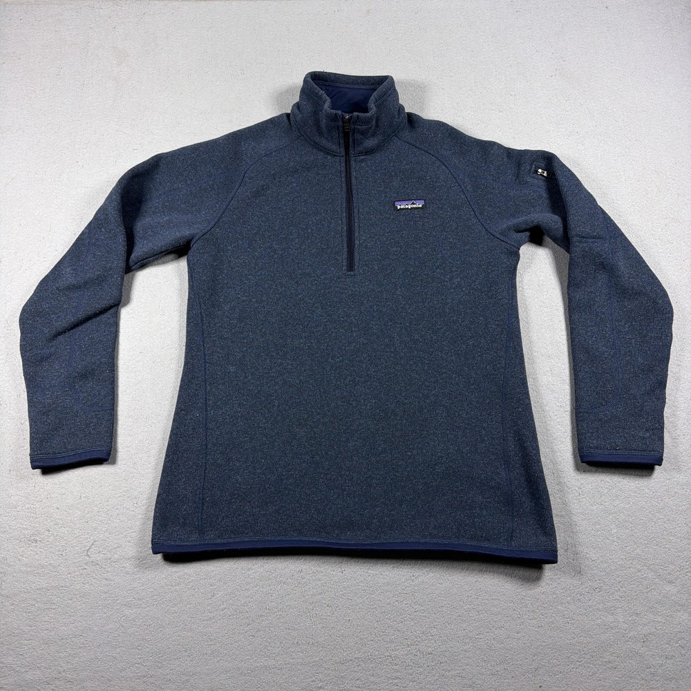 Patagonia Better Sweater Womens Large Blue Fleece 1/4 Zip Pullover Outdoor